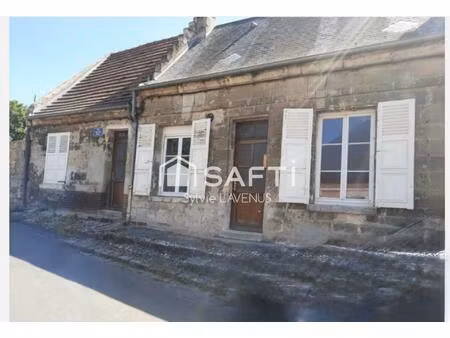 a blerancourt  maison en pierre de 70 m2 avec dépendance  terrain de 867 m2.