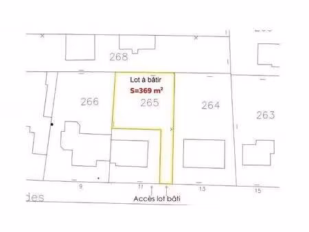 terrain constructible à vendre