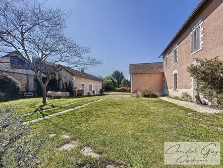 vaas (72500) - propriété de charme 1910 de 175 m² + maison d'amis  7 pièces  terrain de 12