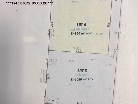 gironde sur dropt : 2 terrains a batir