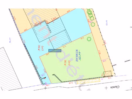 vente terrain à bâtir 725 m²