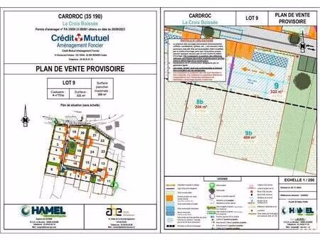 terrain constructible viabilisé à vendre