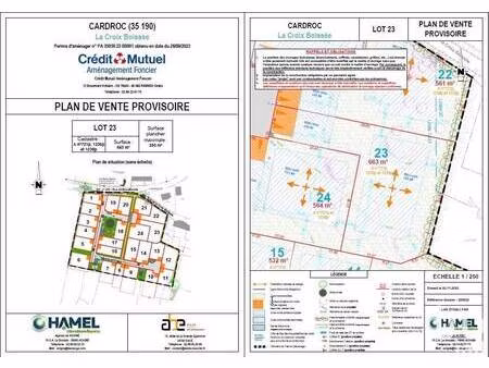 terrain constructible viabilisé à vendre