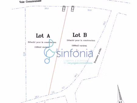 proche uzès et bagnols  terrain constructible de 1500m2 à ve