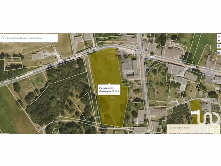 vente terrain 7163 m² à soubran (17150)  49 500 €