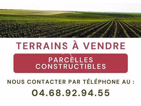 terrain constructible à vendre