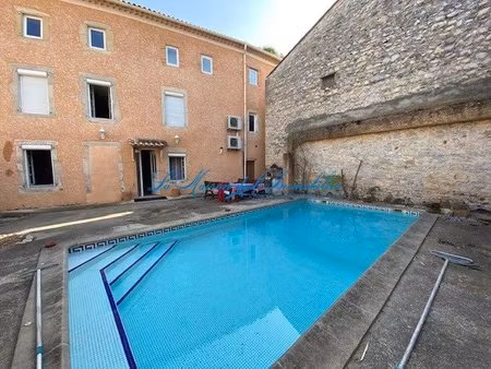sud d'alès  maison de village avec piscine et jardin