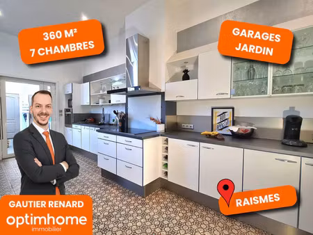 vente maison 14 pièces 358 m² raismes (59590)
