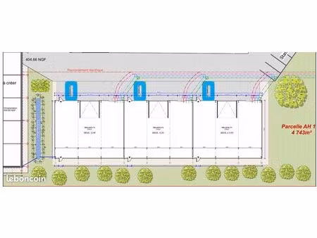 local commercial 270m²  bâtiment industriel  hall de stockage