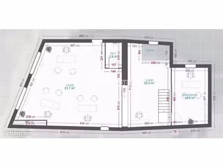 local commercial 80 m²