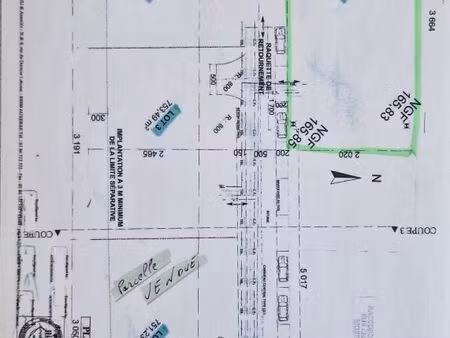 terrain 756 m² occagnes