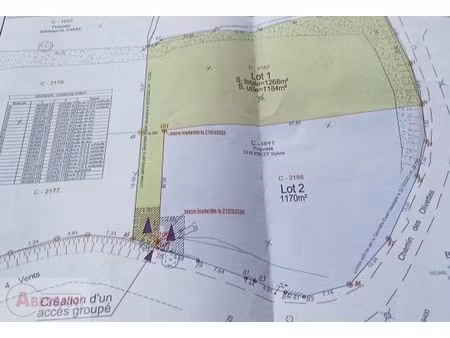 vente terrain 1270 m² barjac (30430)