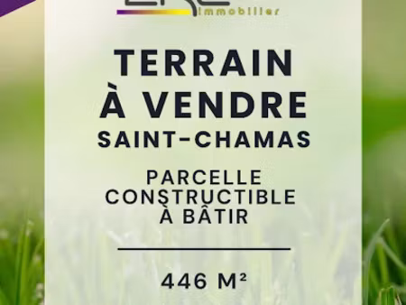 vente terrain 446 m² à saint-chamas (13250)  185 500 €