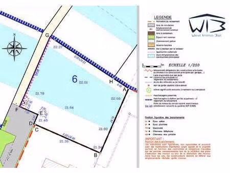 vente terrain à saint-gildas-de-rhuys (56730) : à vendre / 870m² saint-gildas-de-rhuys