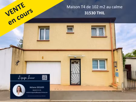 achat maison 4 pièces 78m² thil 31530