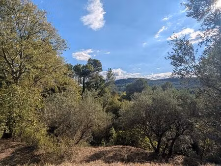 salernes  terrain arboré en restanque de 2.975m²   canal d'arrosage - ref cb2604
