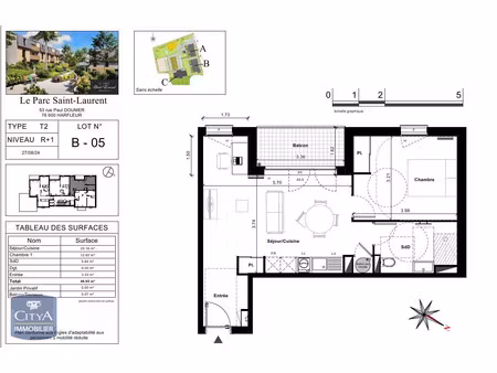 appartement à louer 2 pièces 46.95 m² - harfleur (76) - 674€