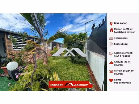 maison f5 110 m² bras panon