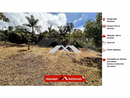 terrain constructible 774 m² le maniron