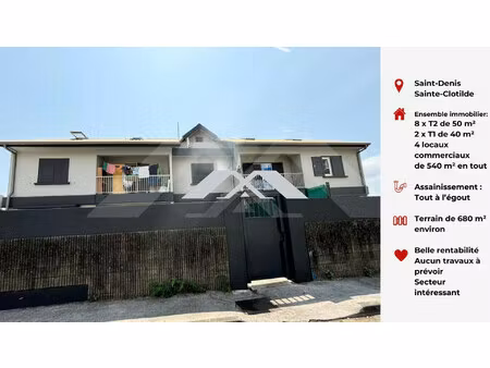ensemble immobilier 1020 m² sainte clotilde