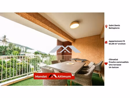 superbe appartement f3 meuble bellepierre