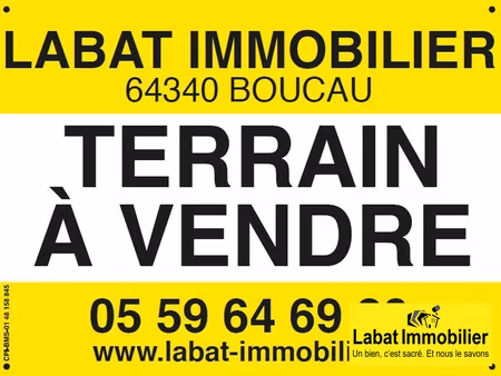 en exclusivité : terrain constructible boucau