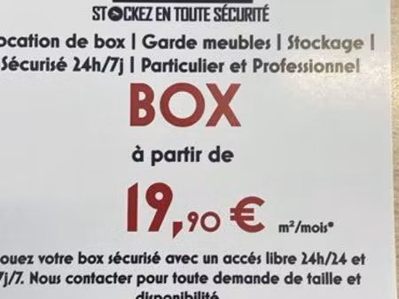 location box sete *1 mois à -50%