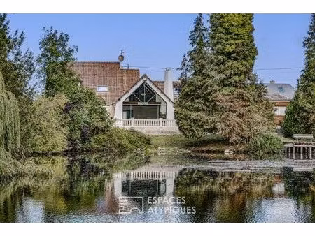 grande maison familliale avec gite independant et étang privé à bray sur somme