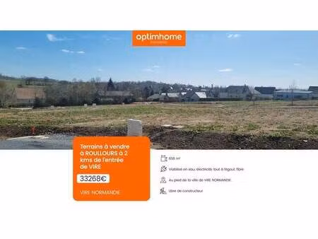 terrain constructible viabilisé à vendre