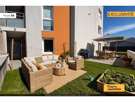 t3 + terrasse + jardin + 2 parkings