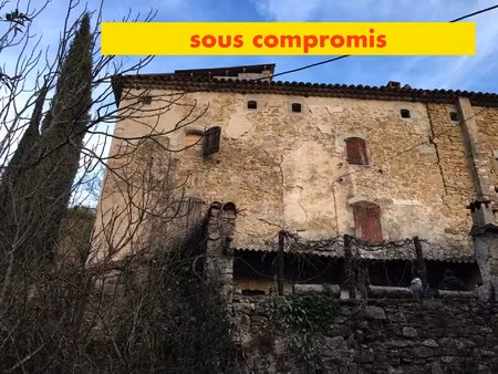 typique maison cevenole avec jardin à renover.