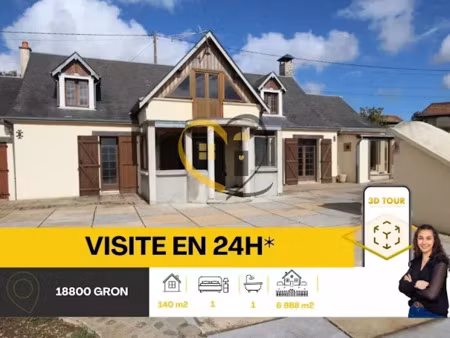 vente maison 140 m² à gron (18800)  156 500 €