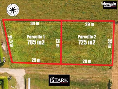 terrain 785 m² angeot