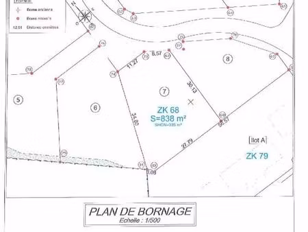 terrain 838 m² crecy en ponthieu
