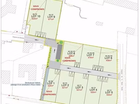 terrain 521 m² ligné