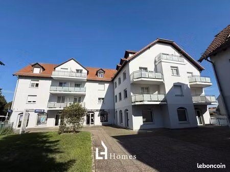 appartement lumineux f3/4 à wolfisheim de 81m² balcon  cave et garage