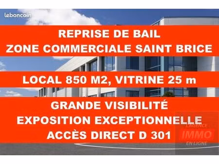 local commercial 850 m² saint brice sous foret