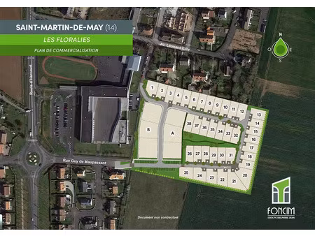 vente terrain à saint-martin-de-fontenay (14320) : à vendre / 589m² saint-martin-de-fonten