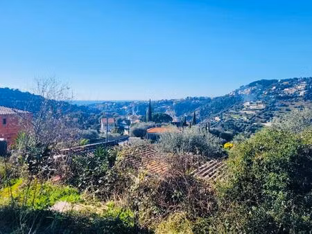 terrain constructible vue mer l'abadie nice - saint andre de la roche 770 m2 viabilisé