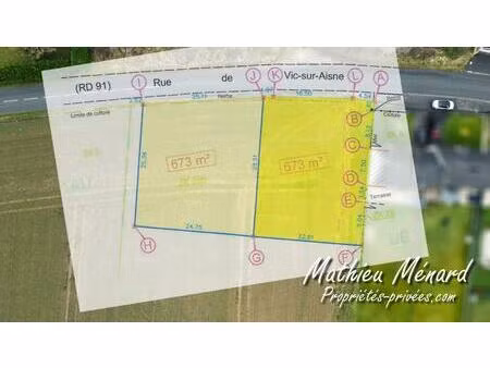 parcelle de 673m2 - pommiers