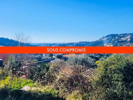 terrain constructible vue mer l'abadie nice - saint andre de la roche 770 m2 viabilisé