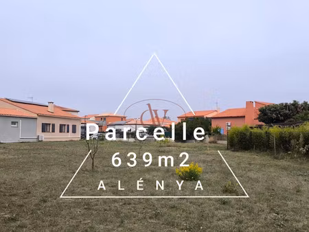 vente terrain 639 m² à alénya (66200)  210 000 €