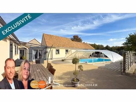 propriété contemporaine avec piscine  prairie et étang à 20 min du mans