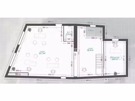 location commerce 80 m² à malemort (19360)