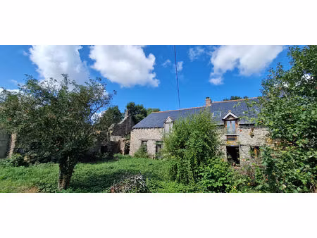 morbihan maison en pierre  3 chambres avec maison en pierre attenante à rénover  grand jar