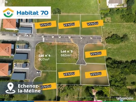 terrain 663 m² echenoz la meline