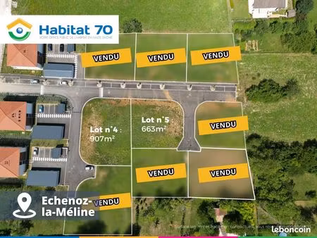 terrain 663 m² echenoz la meline