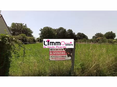 vente terrain à bâtir 1 200 m² à framerville-rainecourt (801