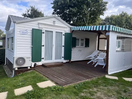 mobil home 3 chambres + cabanon de 13.5m2 sur camping ouvert