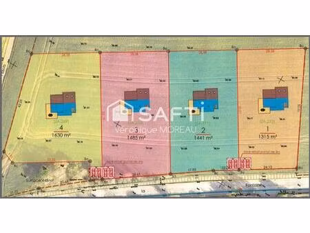 terrain entièrement viabilisé de 1315 m² hors lotissement